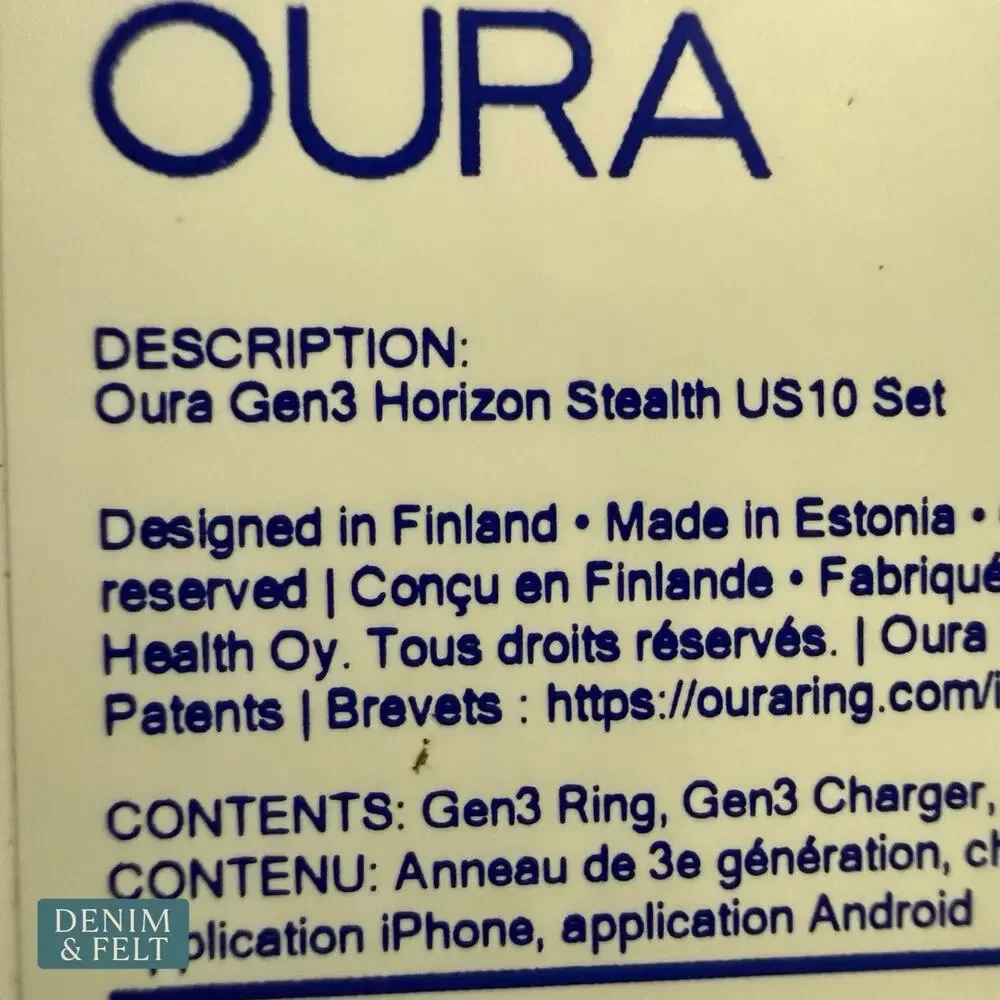 NEW Oura Ring Gen3 Horizon Stealth Smart Ring Sleep Tracker Fitness Wearable‎ 10